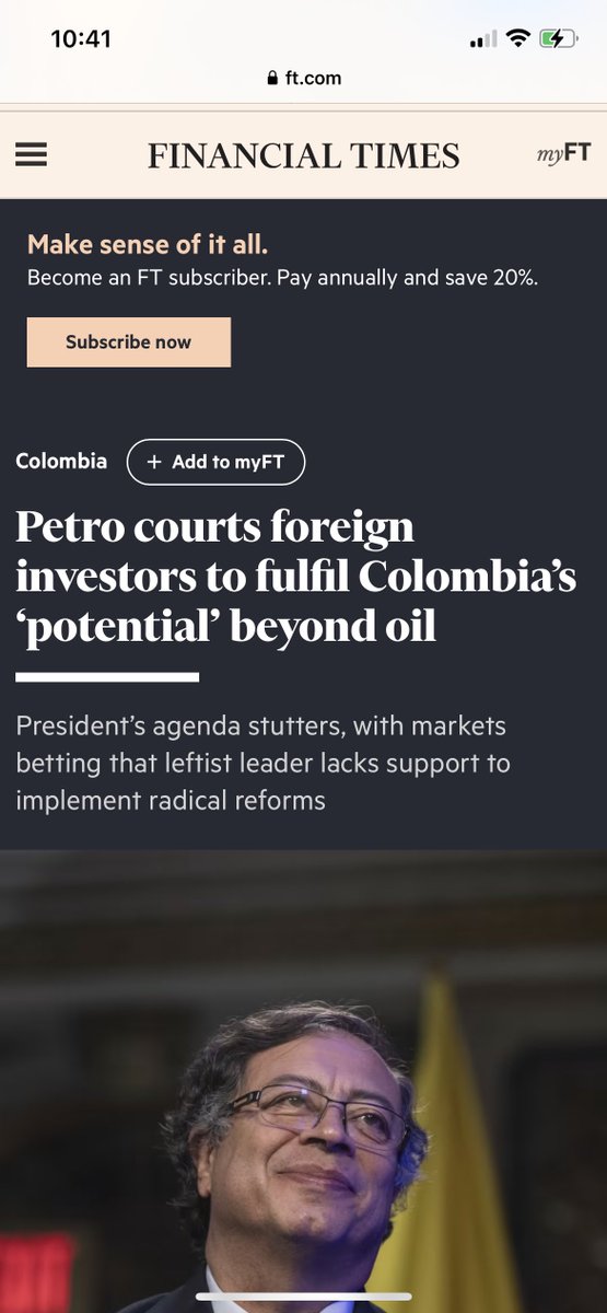 CarlosdeHart's tweet photo. Dirán que el Financial Times es un diario uribista y paraco… 🙄🙄🤡🤡

ENTIÉNDANLO: el dólar no cae por la confianza de los mercados en el gobierno sino todo lo contrario.  Cae porque los mercados confían en que las reformas del gobierno no pasen (sumado a la expectativa de tasas a la baja en USA).