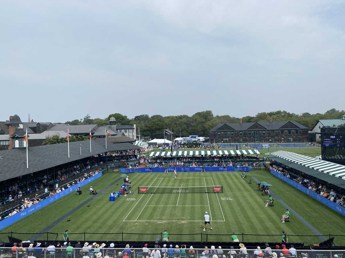 TennisONEApp's tweet image. The view &amp;gt;&amp;gt;&amp;gt; @TennisHalloFame 

#InfosysHallofFameOpen