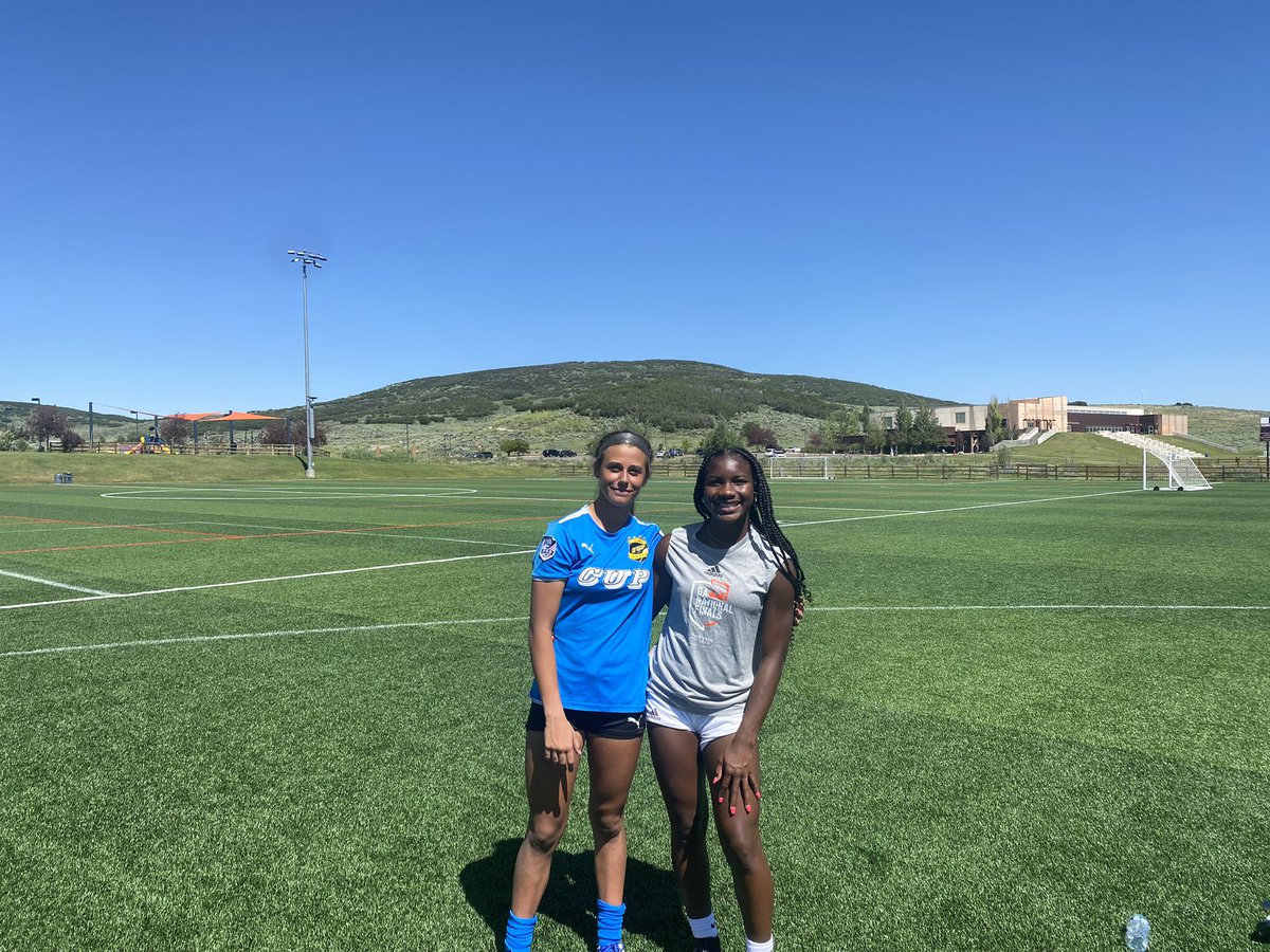 emma_yeager09's tweet photo. Great week of training here in Park City with my center back @brooklyn_vann09. Super excited for the upcoming season.@CUPGirlsGA @GAcademyLeague @cincyunited @ImYouthSoccer @IMGASoccer @USYNT @TheSoccerWire @GoBearcatsWSOC @uncwomenssoccer @XavierWSOC https://t.co/KRbLODdhXZ