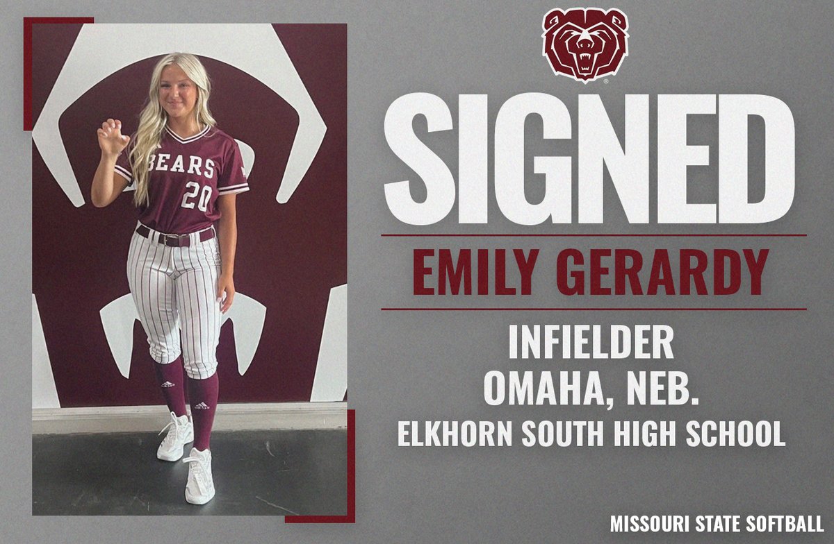 MoStateSoftball's tweet image. Welcome to the 🐻🥎 family, 𝐄𝐦𝐢𝐥𝐲!  

🔗 bit.ly/3K2nily

#MSUSoftball | #Team56