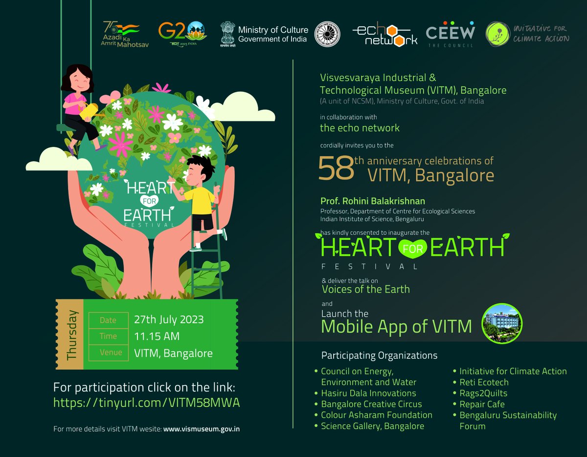 the echo network (@theechonetwork) on Twitter photo Every city needs to reinvent itself to be more #sustainable.
Ever wondered who makes that happen for your #city?
Join the #HeartForEarth festival & meet the people behind this collective sustainability narrative.
Date: 27th July
Venue <a href="/vismuseum/">vismuseum</a>
<a href="/Initiative4CA/">Initiative for Climate Action</a> <a href="/sustainBLR/">Bengaluru Sustainability Forum</a> Every city needs to reinvent itself to be more #sustainable.
Ever wondered who makes that happen for your #city?
Join the #HeartForEarth festival & meet the people behind this collective sustainability narrative.
Date: 27th July
Venue <a href="/vismuseum/">vismuseum</a>
<a href="/Initiative4CA/">Initiative for Climate Action</a> <a href="/sustainBLR/">Bengaluru Sustainability Forum</a>