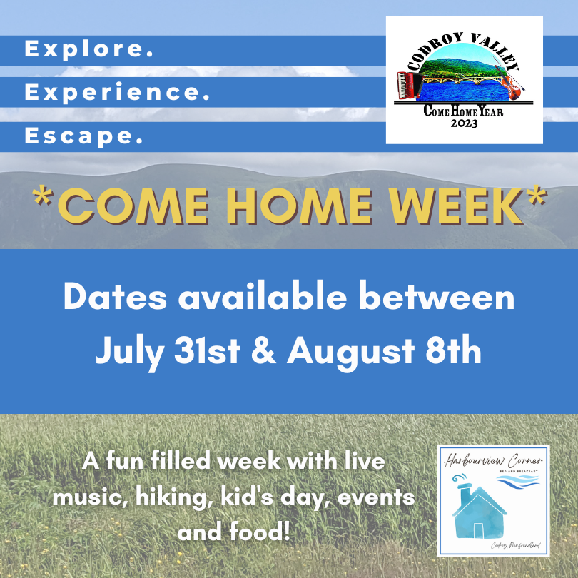 Harbourview_NL's tweet photo. We've just had cancellation for Come Home Week in August. It will be a fantastic time to stay. Many activities throughout the week including live local music.

#HarbourviewCornerBnB #Codroy #CodroyValley #ExploreNL #GoWesternNL https://t.co/IWbYp3r7C3