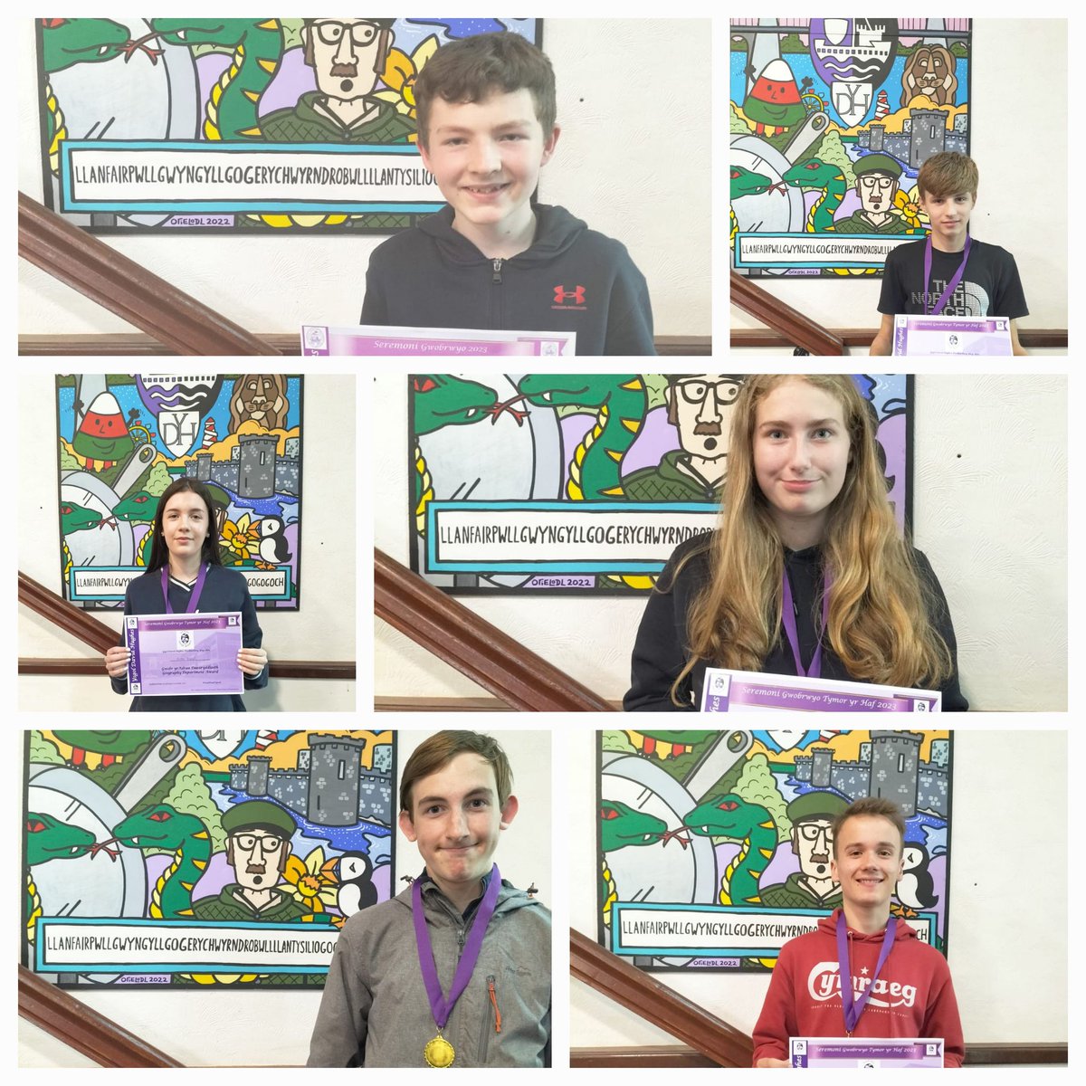 DavidHughesYDH's tweet photo. Seremoni gwobrwyo Bl 10. Diolch i'r cwmniau isod am gyflwyno gwobrau. Yr 10 award ceremony. Thank you to the following for their generosity. @Oriel_Mon #BevSalon @Arfordir #JadeVillage #restaurant39 @RibRide @swelliescafe @superdrug https://t.co/cRELRWVlFo