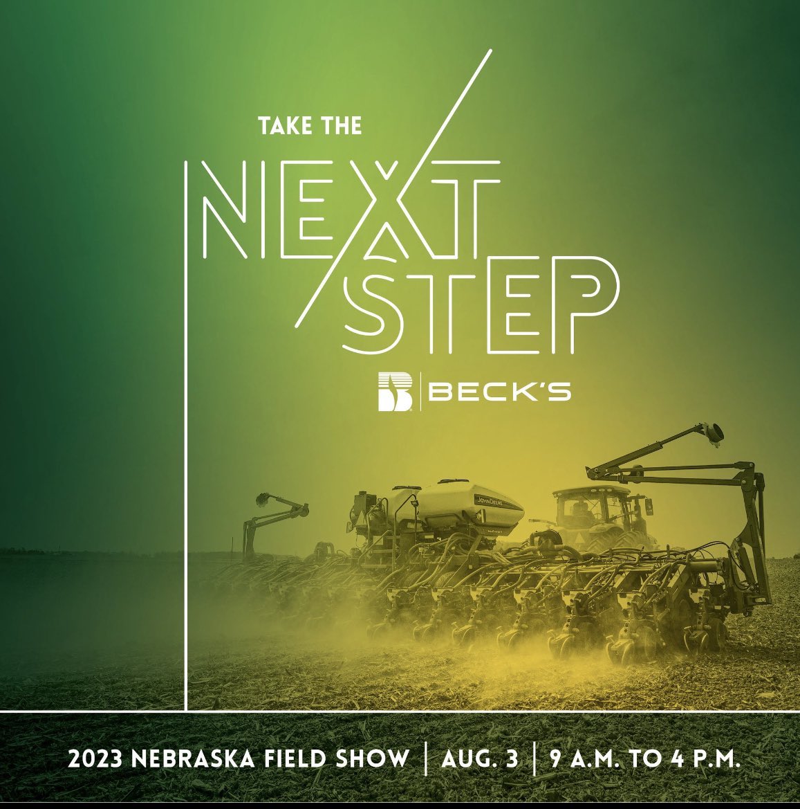 Come see us August 3rd at our Goehner, NE Practical Farming Research HQ for our first ever NE Becks Field Show! Agronomy tours, product talks, meet Beck’s leadership and more! <a href="/BecksAgNE/">Beck's Nebraska Agronomy</a> <a href="/BecksHybrids/">Beck's Hybrids</a> 
Register today:
beckshybrids.com/resources/even…