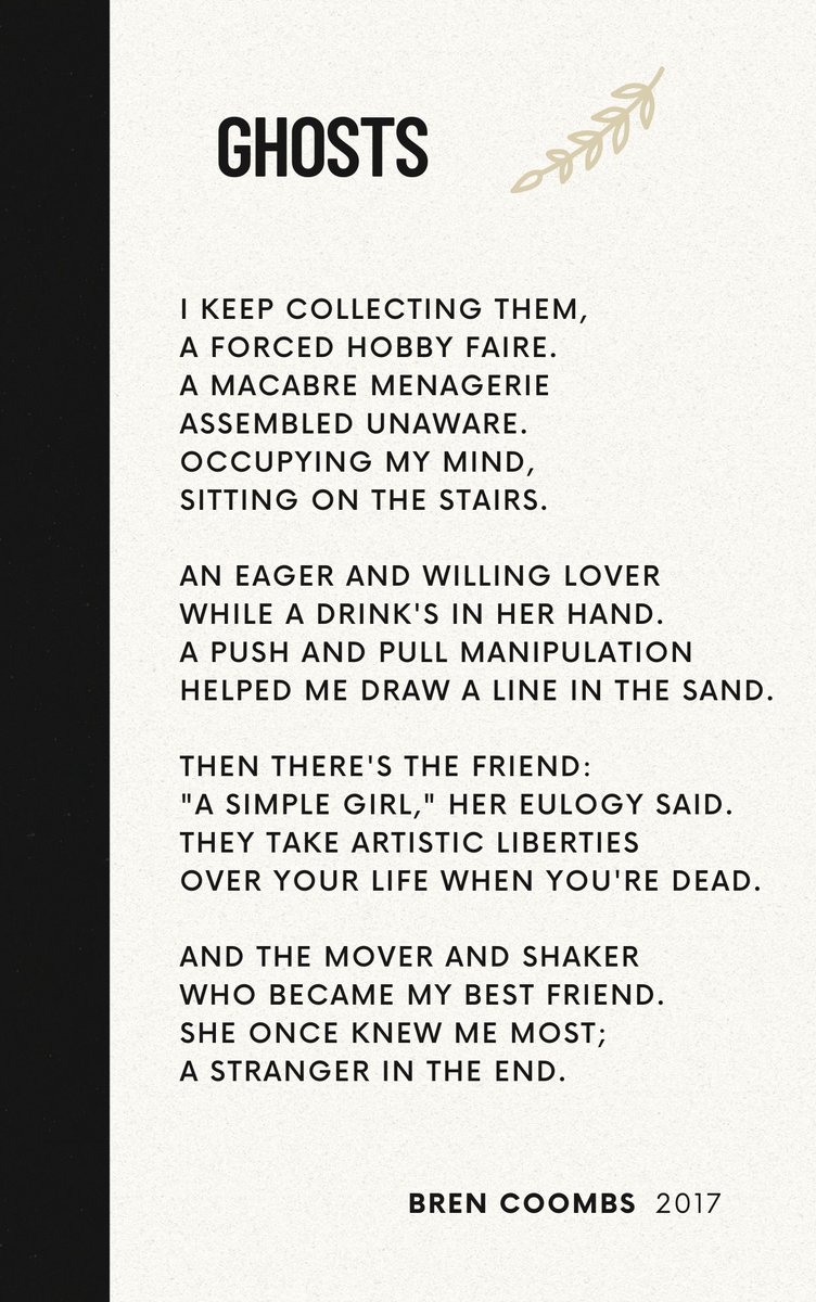 BrenCoombs's tweet photo. A poem about haunting thoughts.

#poem #poetry #poetrytwitter #writer #writing #writinglife #WritingCommnunity #poet #poetrylovers #poems #PoemADay #poetsofTwitter https://t.co/5k3CHVaFHj