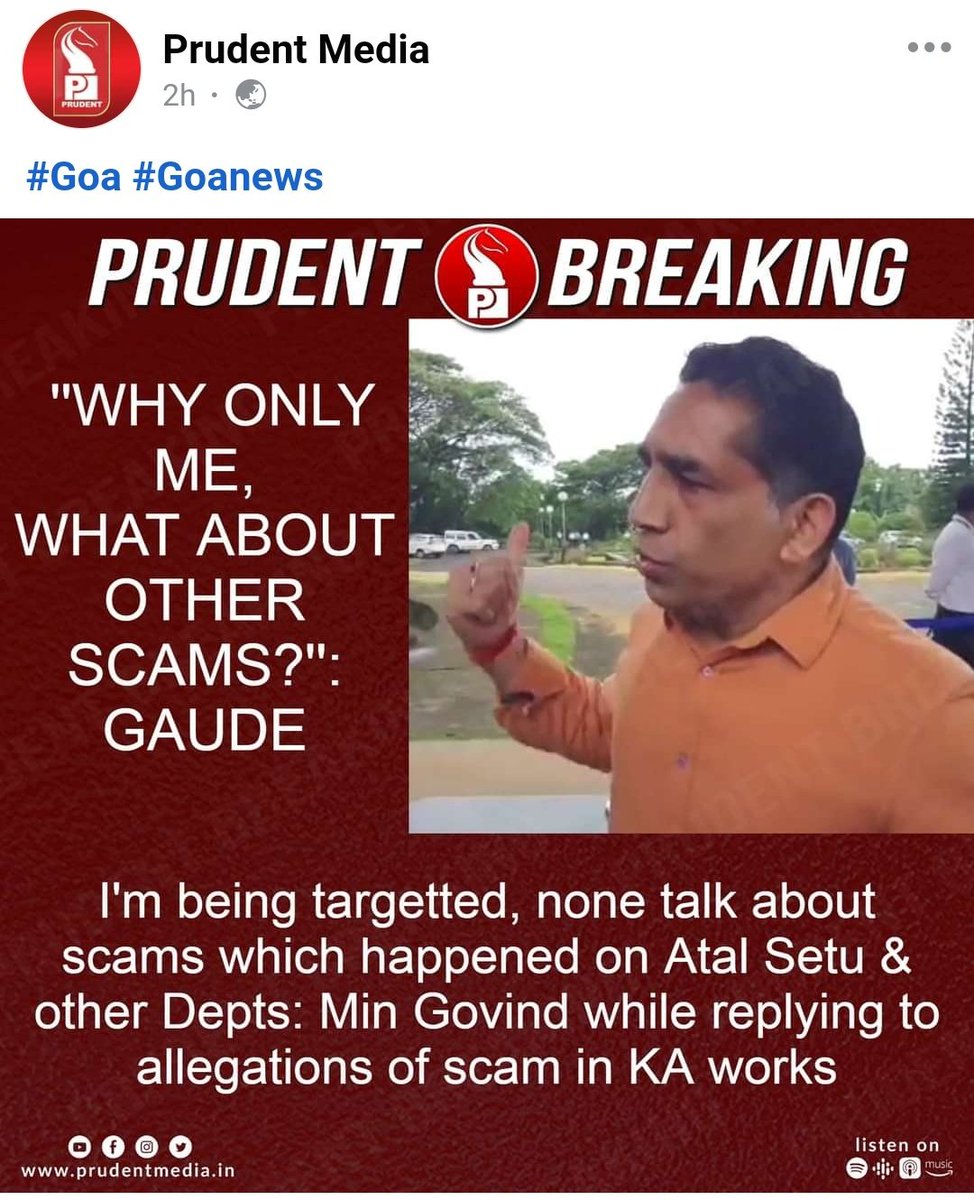 Meanwhile Goa Minister, why only my scam to be investigated, several scams in current and past BJP Govt..valour Boss