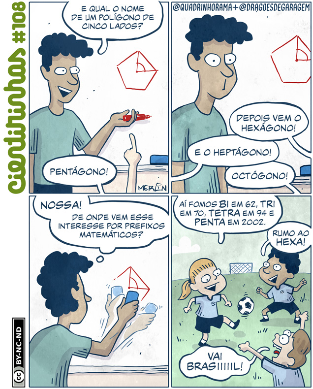 19 de julho é o Dia Nacional do Futebol! ⚽

Cientirinhas #108 (julho/2018) por @quadrinhorama via <a href="/dragoesgaragem/">Dragões de Garagem</a>.