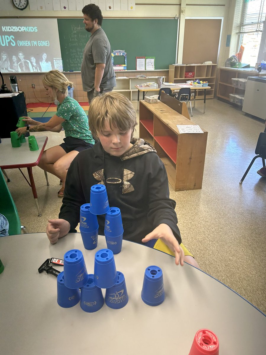 karleneann's tweet photo. Cup stacking, counting, sorting and FUN! This is stacking up to be a good summer at @Prettyboyes1 #teamwork #schoolfamily  @NicoleKNorris @JeffTessierBCPS @ChenowethDenise 
@lbosley04 https://t.co/81531ZRvqZ