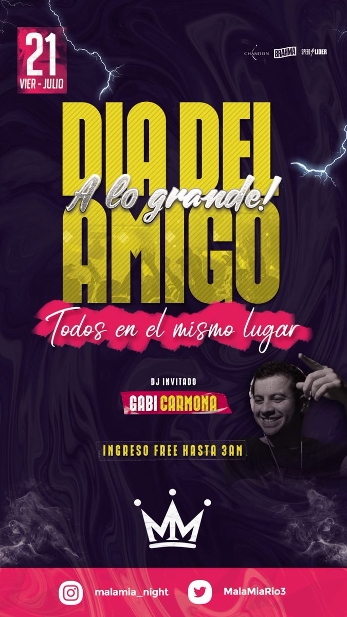 El #DiaDelAmigo en #RioTercero se festeja a lo grande en <a href="/MalamiaRio3/">MALA MÍA</a> 
Hay concurso en #instagram 👇👇
instagram.com/p/Cu25yjfOKqW/…