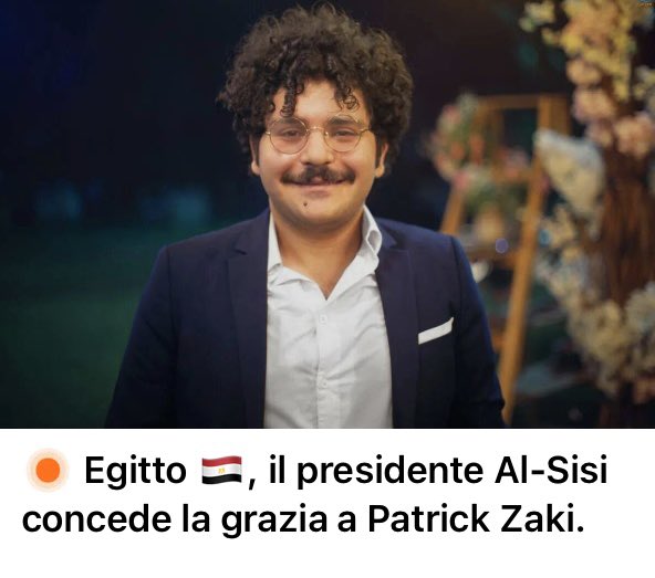 manucristelli's tweet photo. Patrick #Zacki libero! https://t.co/zJfN8dCAdB