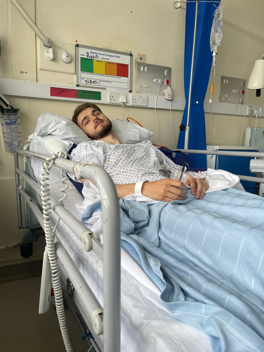 RHughes_'s tweet photo. Just got out of surgery, feeling good and the op went well.

Massive thank you to everyone who helped me out last night, and to everyone who has been reaching out, means a lot.

Will hopefully get down to see you all soon❤️@AFCRD https://t.co/4fcp1vmvta