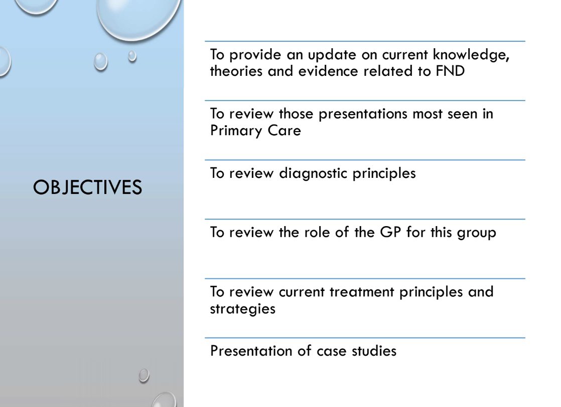 What a privilege to present to the Pennine GP Learning Group last week on my favourite subject Functional Neurological Disorders. 
A really engaging couple of hours with some really pertinent questions and discussion. 
#fnd #neurorehabilitation #neurophysiotherapy #physiotherapy