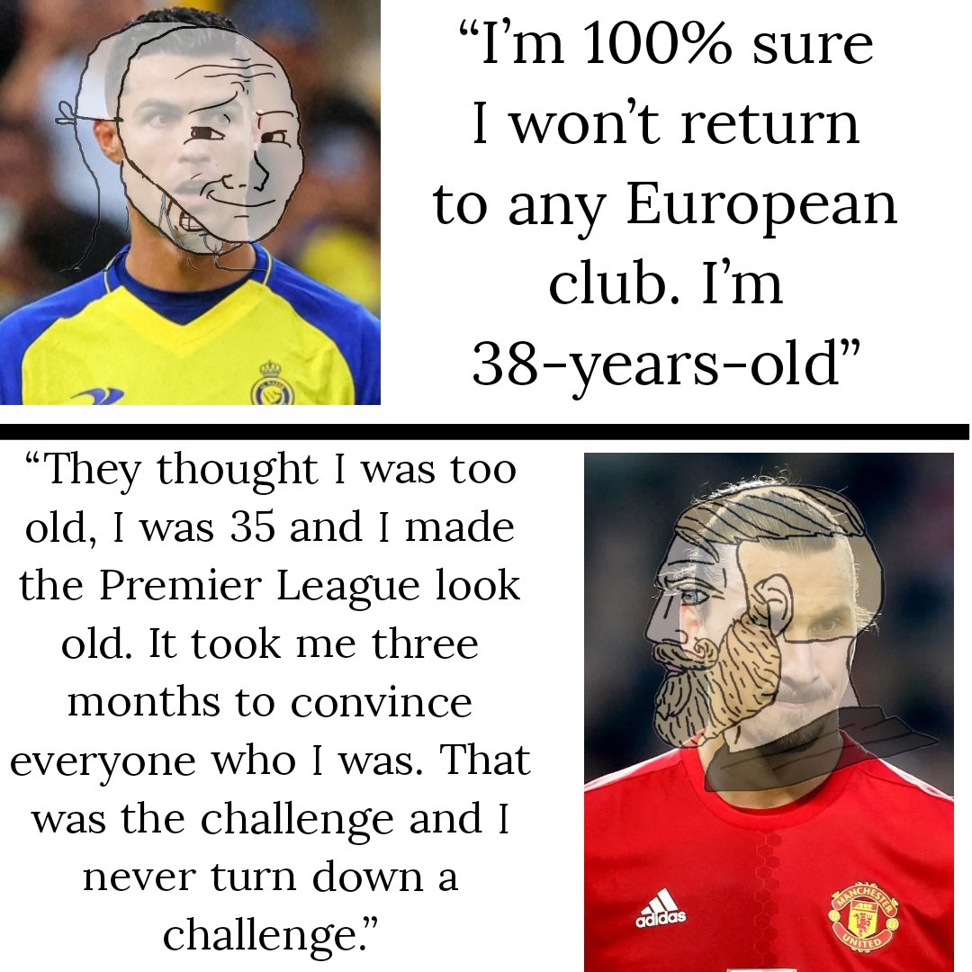 Ronaldo's quote reminded me of an old <a href="/Ibra_official/">Zlatan Ibrahimović</a> quote...