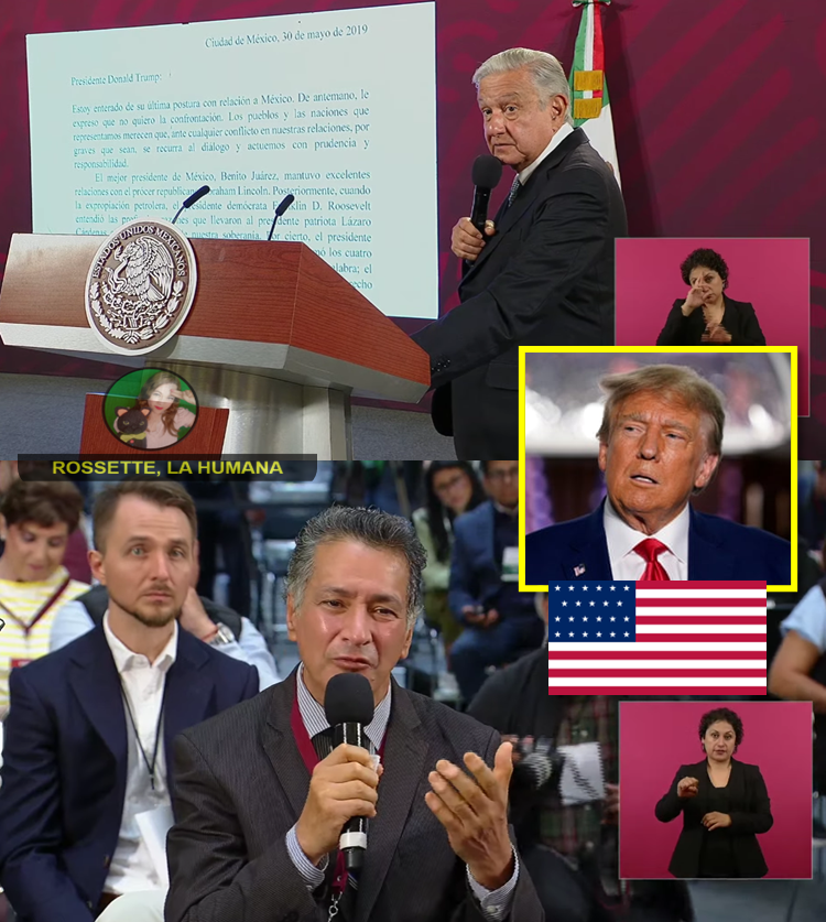 elgatopolitico_'s tweet photo. Ante pregunta de reportero, AMLO muestra la carta que le envió a Trump por la advertencia de EE.UU. de subir los aranceles a productos mexicanos en 2019.
En dicha carta, AMLO le pide a Trump negociar y dialogar, pero acaba firmemente diciendo:
"Recuerde (Presidente Trump), no me falta valor, no soy cobarde ni timorato, sino que actúo por principios".
Al día siguiente viajaron funcionarios de México a EE.UU. y en unos días se solucionó el conflicto.
#Mañanera #ConferenciaPresidente