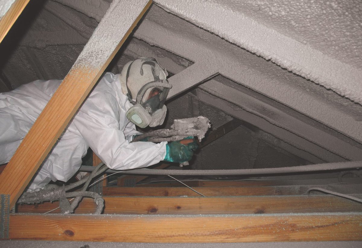 NCFI's tweet photo. Smart insulation! #Sprayfoaminsulation reduces air leaks into your home by forming a solid barrier, greatly reducing heat loss during the #winter months and keeping cool air from escaping in the #summer months. #NCFI #insulation #SPFinsulation #homeinsulation #sprayfoam https://t.co/a6Elbs5CcZ