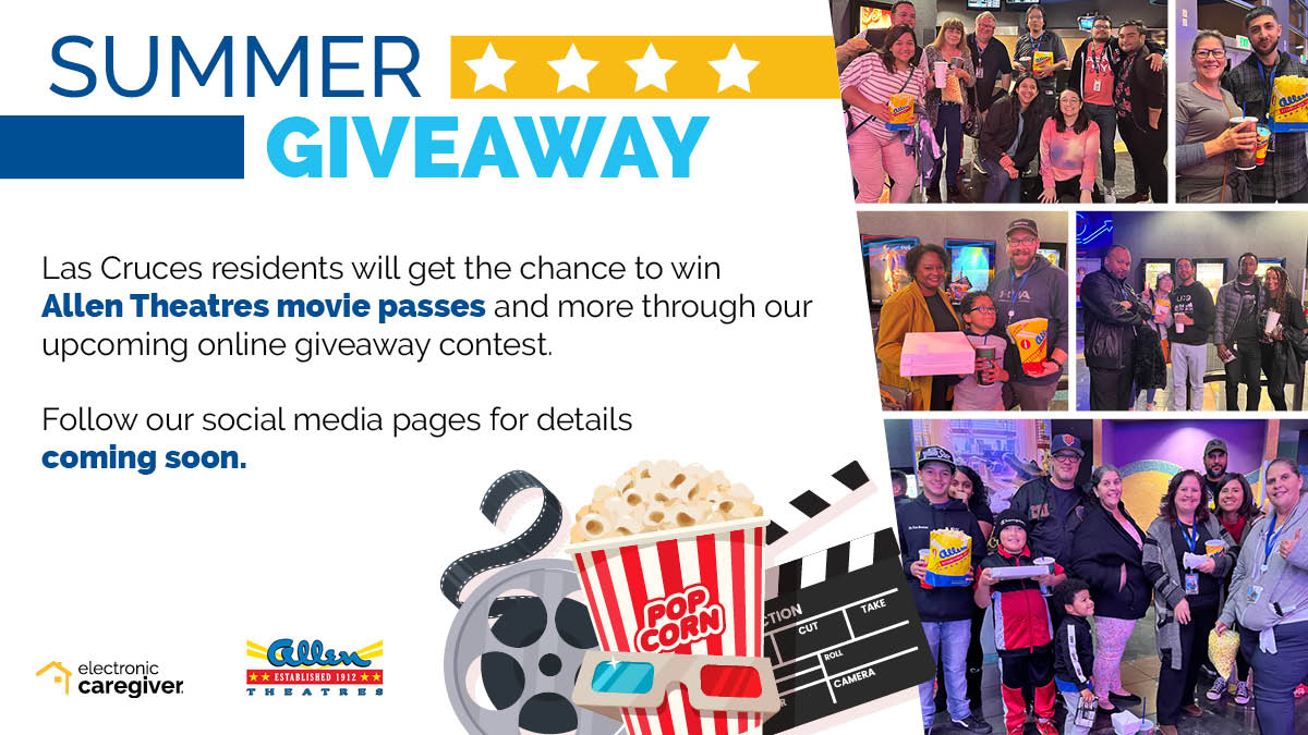 ElectronicCare's tweet photo. Electronic Caregiver is proud to #partner with @allentheatres to send you and a friend to the movies this summer! 🎬☀️

Contest details will be posted next Wednesday, July 26th so stay tuned!! 🎟👀

#localcontest #lascrucesnm #community #PartnershipsMatter https://t.co/pxp3ld9iM2