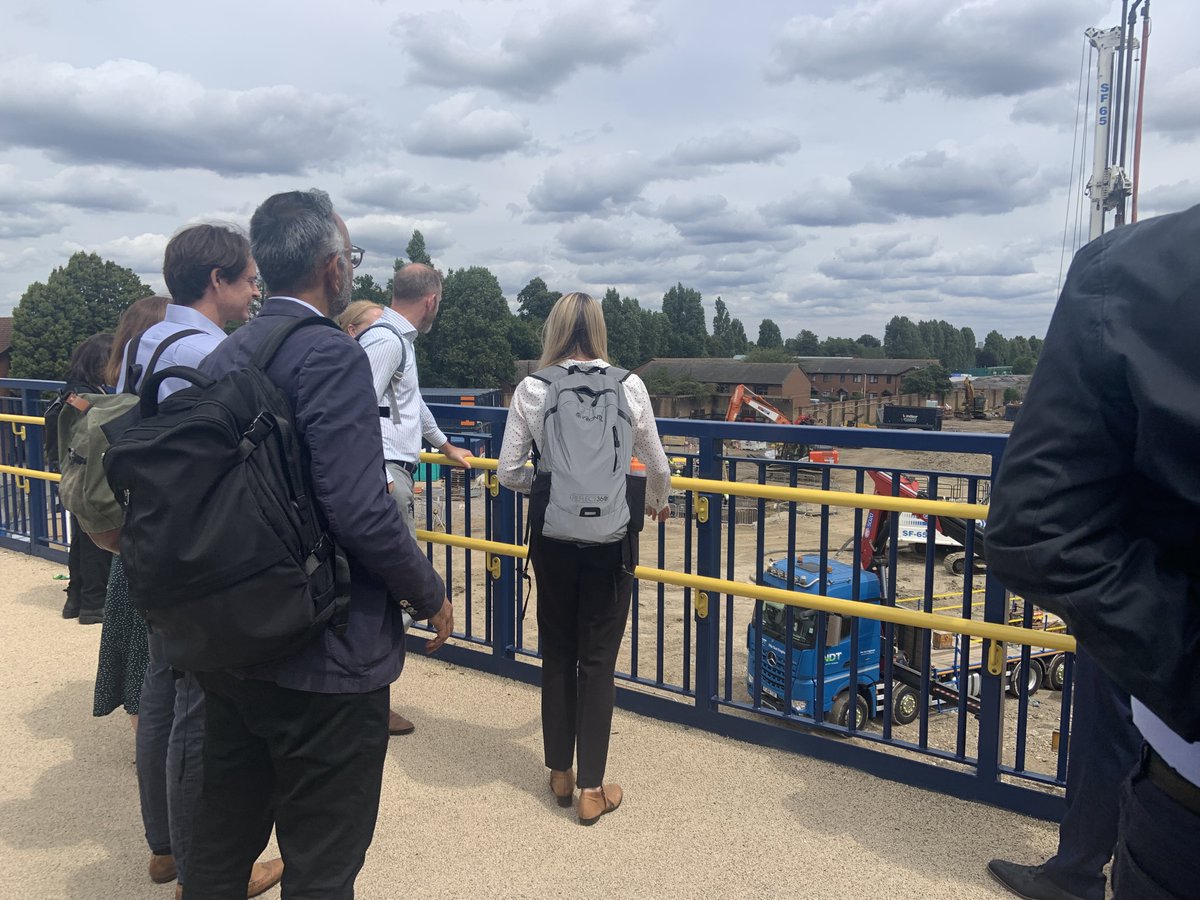 GoodforEaling's tweet photo. Yesterday @EalingCouncil  Council and Good for Ealing toured Southall with major investors seeing in more detail some of the key pipeline sites including @pa_housing 's Park View Avenue from the new pedestrian footbridge. Great work and views all round. https://t.co/MKc5yrZjSD