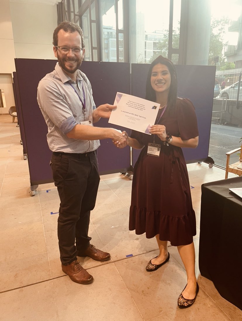 ANBismillah's tweet photo. Great day at #ECRMASC @RSC_MASC hosted by @CharlieMcTernan @TheCrick
Super pleased to walk away with a oral presentation prize π₯³π
If you would like to check out the work I presented read our recently published paper: https://t.co/ix7QWcs1K0 β¨
@mcgonigalgroup @ChemistryatYork https://t.co/hgP4uzjFgc