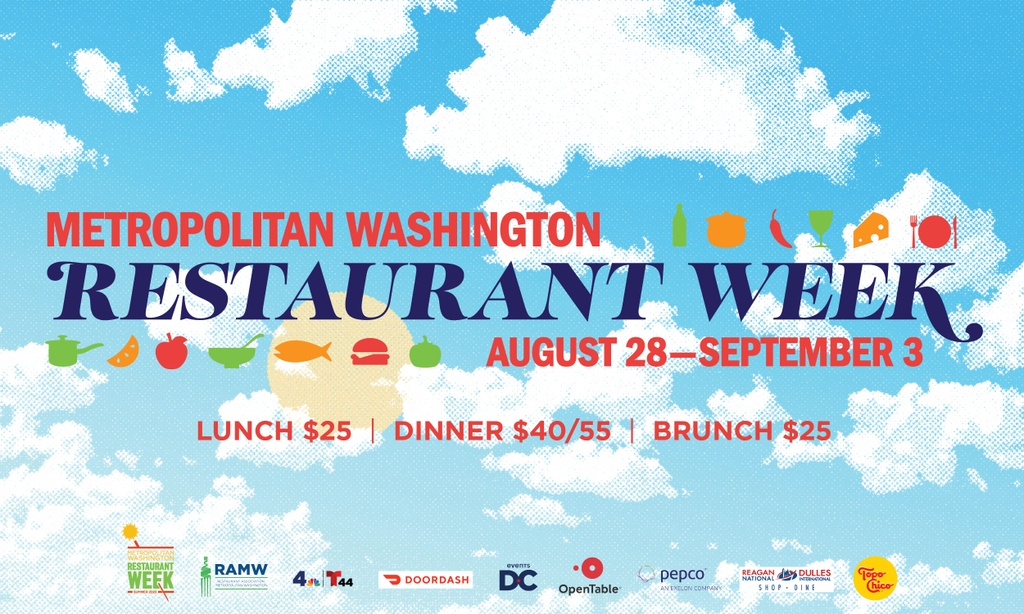 RAMWdc's tweet photo. #RestaurantWeek is 8/28 - 9/3 &amp; coincides with @dcjazzfest (starting 8/30!) Traveling that week? No problem - RW menus are at #National &amp; #Dulles airports too! Check out who's in so far &amp; get your reservations on at https://t.co/v6p04wXDBt.  #rwdmv #dmvdining https://t.co/jPXf0x9wQk
