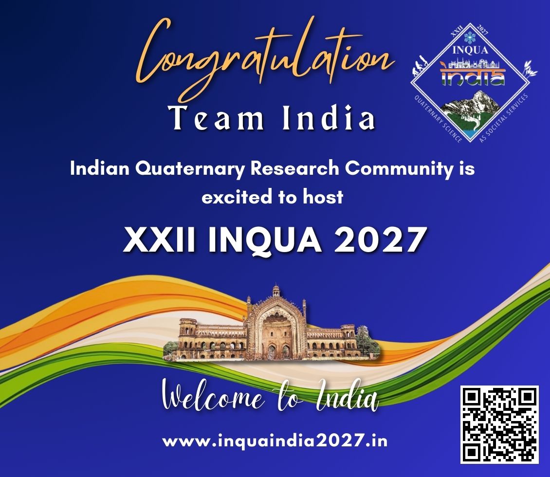 🏆 Proud moment for Team India! 🇮🇳 Excited to announce that we have won the INQUA 2027 bid! 🎉 We are thrilled and excited to welcome Quaternary researchers from across the globe to this event! #TeamIndia #inquaroma2023 #inqua #dst #insa #INQUA2027 #ProudMoment #ExcitedToWelcome