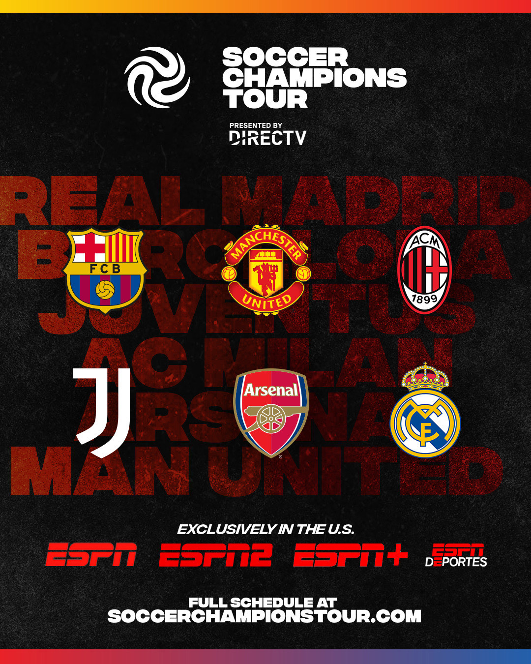 ESPN'nin Hazırladığı Soccer Champions Tour Afişi