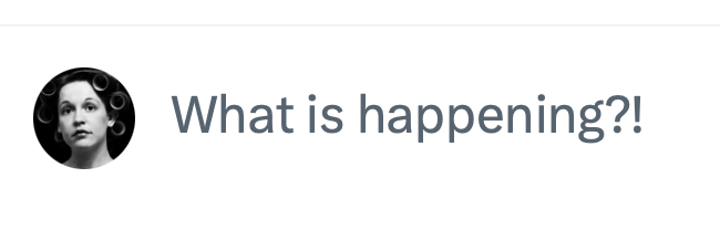 TheBloggess's tweet photo. I just noticed that the twitter box is now screaming "What is happening?!" rather than "What's happening?" and it's weirdly summing up my experience with twitter lately. https://t.co/jQDaKeb0To