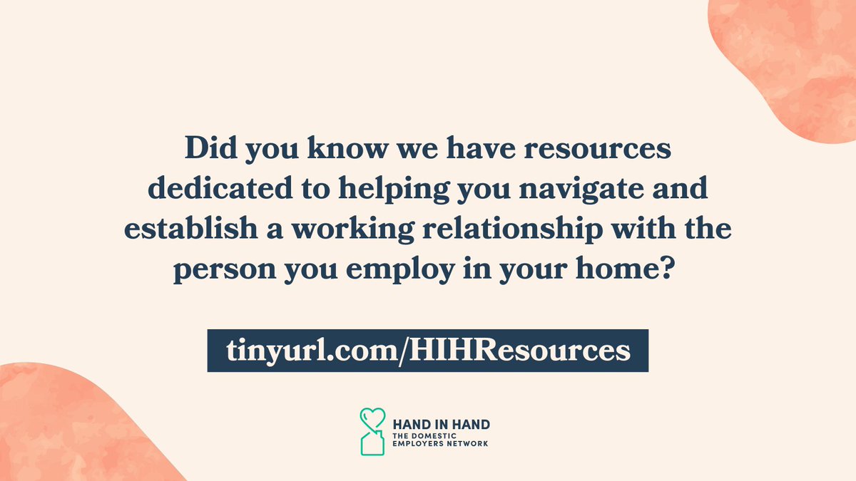 HiHemployers's tweet image. This is your #ResourceWednesday reminder that we have a vast array of resources for you to help you navigate your domestic employer and worker relationship. Check out our resources here: pulse.ly/om4f46vv8k