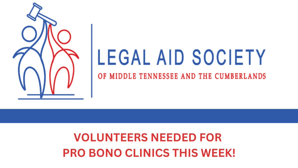 TBA Young Lawyers Division (@tbayld) on Twitter photo Volunteers are needed for 3 free legal clinics from <a href="/LASMTC/">Legal Aid Society</a> this week. Get dates and times online @ las.org/find-help/free…. To volunteer email Kendra Cheek at kcheek@las.org. Volunteers are needed for 3 free legal clinics from <a href="/LASMTC/">Legal Aid Society</a> this week. Get dates and times online @ las.org/find-help/free…. To volunteer email Kendra Cheek at kcheek@las.org.