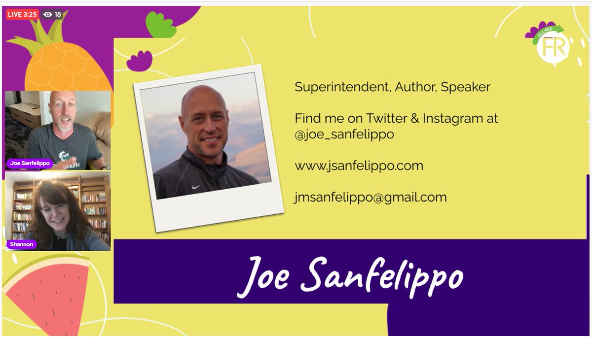 AskAdam3's tweet image. Join our summer book club live chat with @Joe_Sanfelippo and @shannonmmiller Happening Right now streamyard.com/watch/zDt4a84B… #FutureReady @FutureReady #futurereadylibs