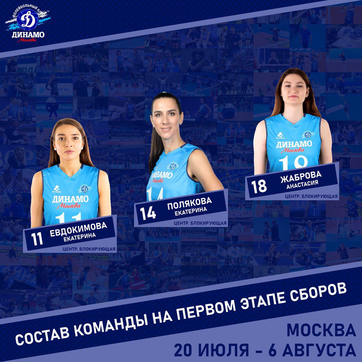 Волейбольный клуб «Динамо» (Москва) on Twitter: "Состав "Динамо" на ...