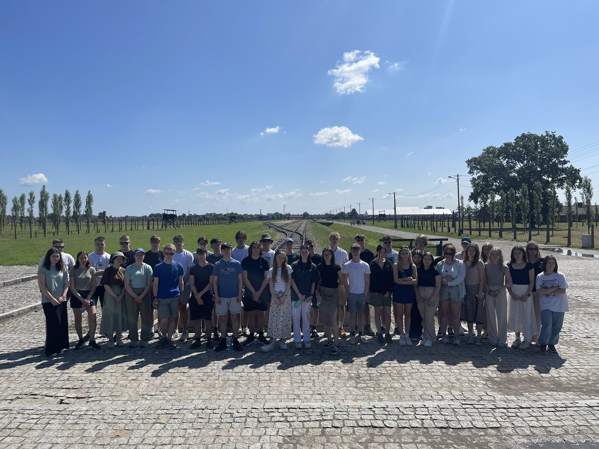 IGSphilosophy's tweet photo. Auschwitz visit @Ilkleygrammar #teamIGS #Krakowtrip2023 https://t.co/V16ookn9Dh