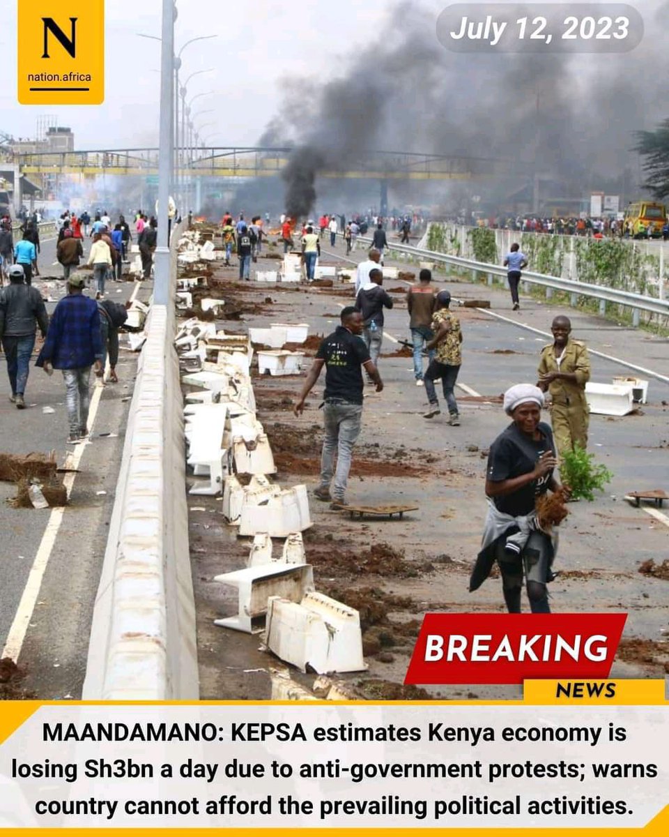 PartridgeMJ's tweet image. GoK can control the crowds if they so wanted as seen today. In Nairobi, only Kangundo rd and parts of Kayole blocked, other areas were calm, isolated and those ready to work did so like nothing happened. 
Then it's true 7/7 demos had thugs imported to cause violence.🌃Thanks