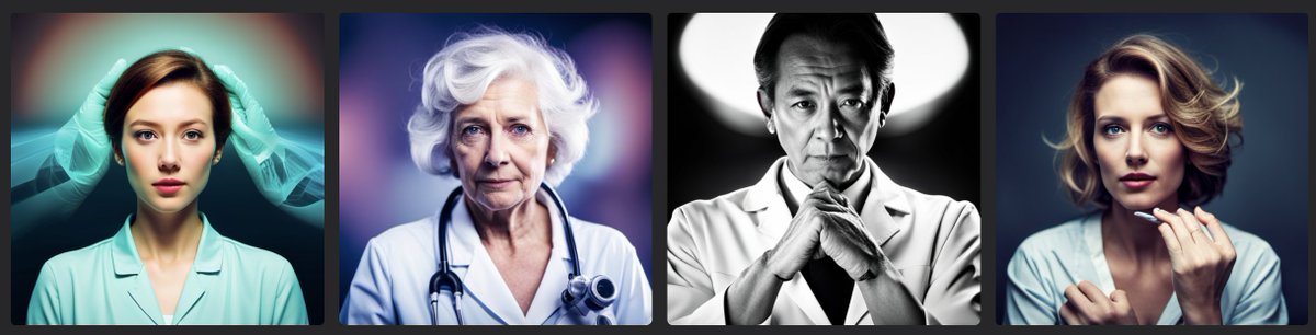 Did stability.ai just degrade significantly? My negative prompt: "people, human, person, doctor, physician, man, woman" .. what it generated 🤔