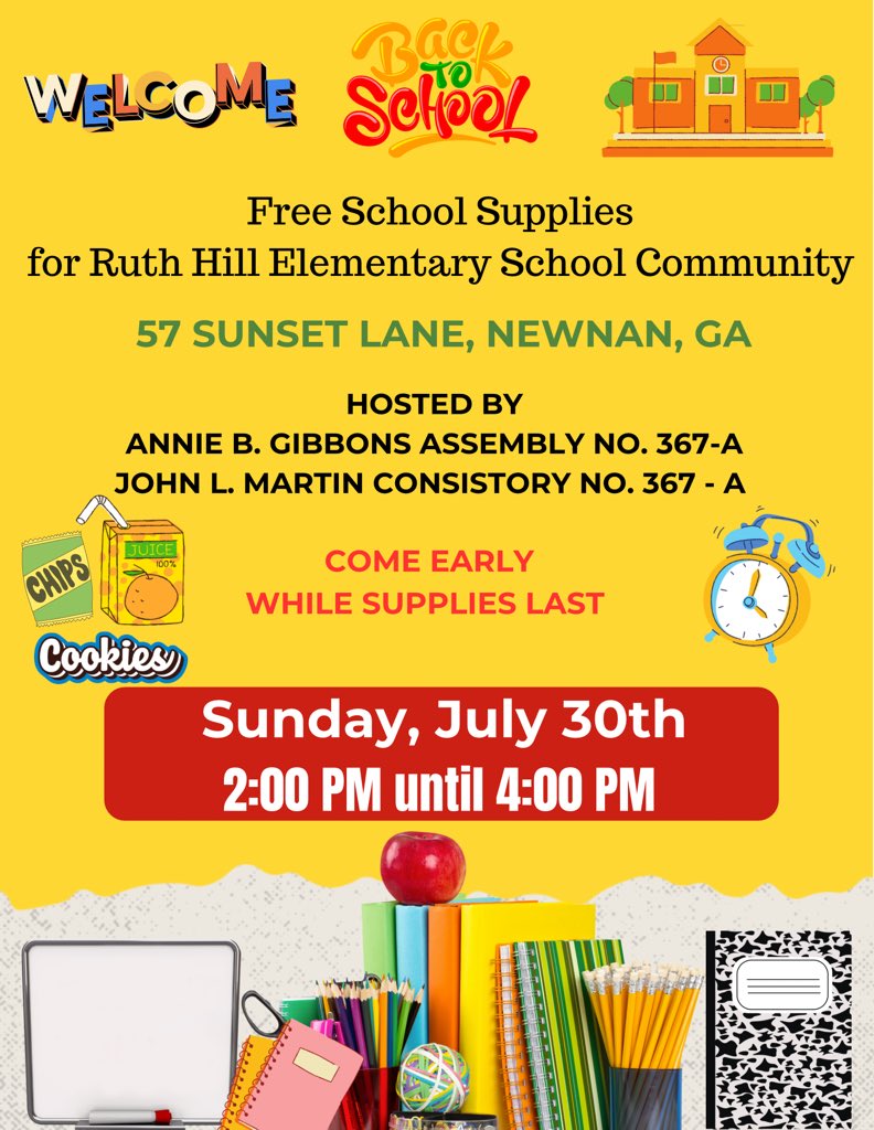 Ruth Hill students, please plan to come out!!