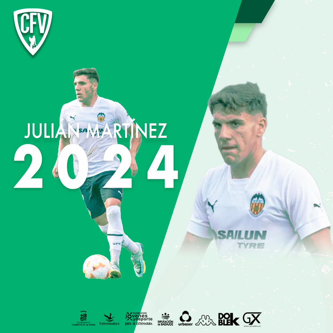 Comunicado oficial: Julián Martínez 2024💚

Bienvenido a Villanueva Julián🙌

📲:villanovense.es/web20/fichaje-…

#avantivillano
#PorTi