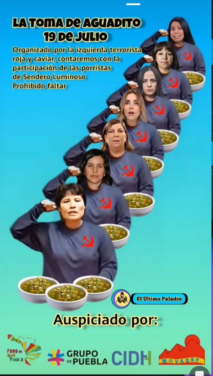 anablld19's tweet image. LA TOMO DE  AGUADITO DE LA  IZQUIERDA   ASQUEROSA Y TERRUCAZA @LuciaAlvites @MirtyVas @Vero_Mendoza_F @julianaoxenford #sigridbazan #CamaradaVilma #RosaMariaPalacio