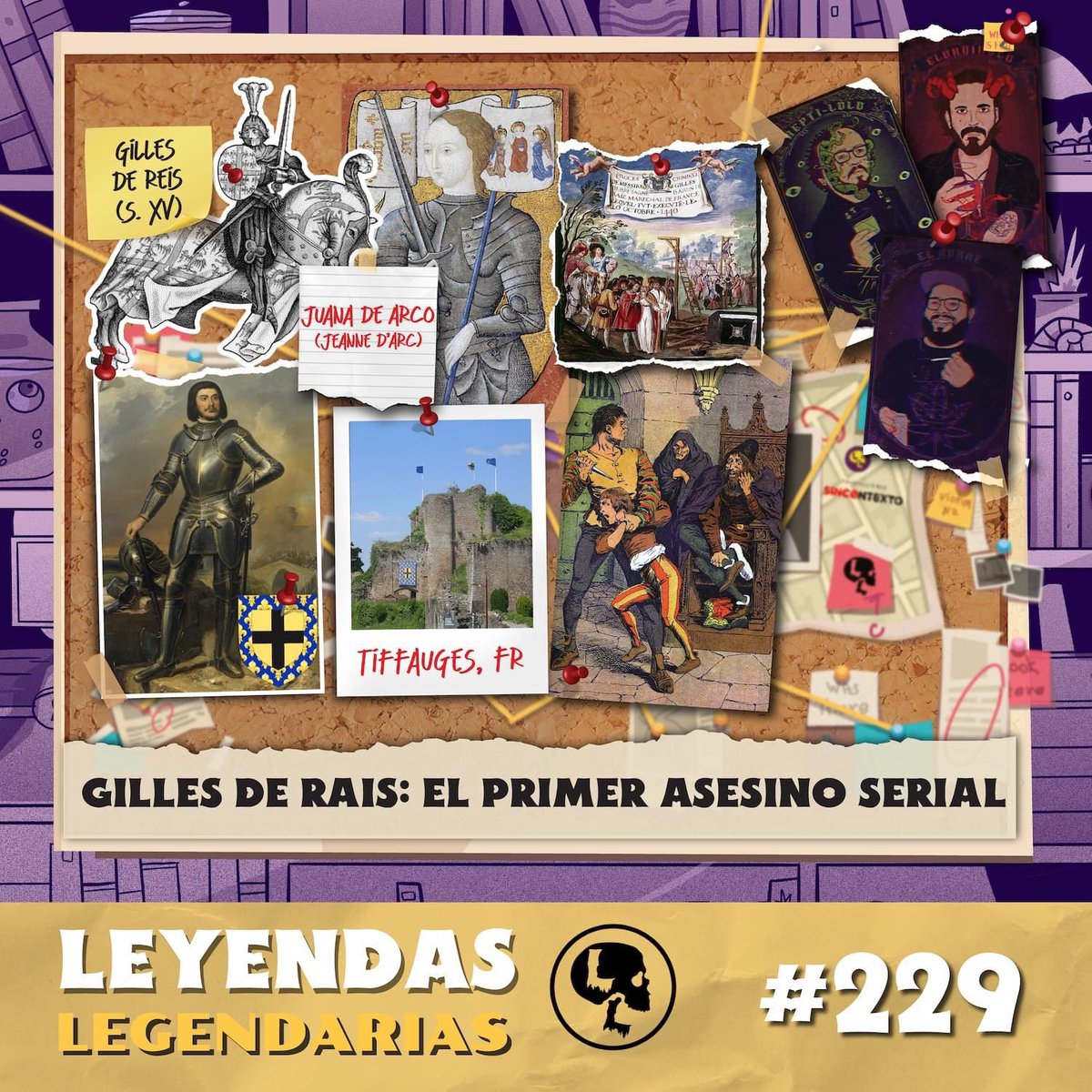 LeyendasPodcast's tweet photo. Gilles de Rais era la mano derecha y protector de Juana de Arco y quizá un asesino serial con números que se enfrentan a los de el Monstruo de los Andes.

Escúchanos en tu app de podcasts favorita.

¡Suscríbete al contenido adicional en Patreon o Youtube! https://t.co/sBzZs0YWa8