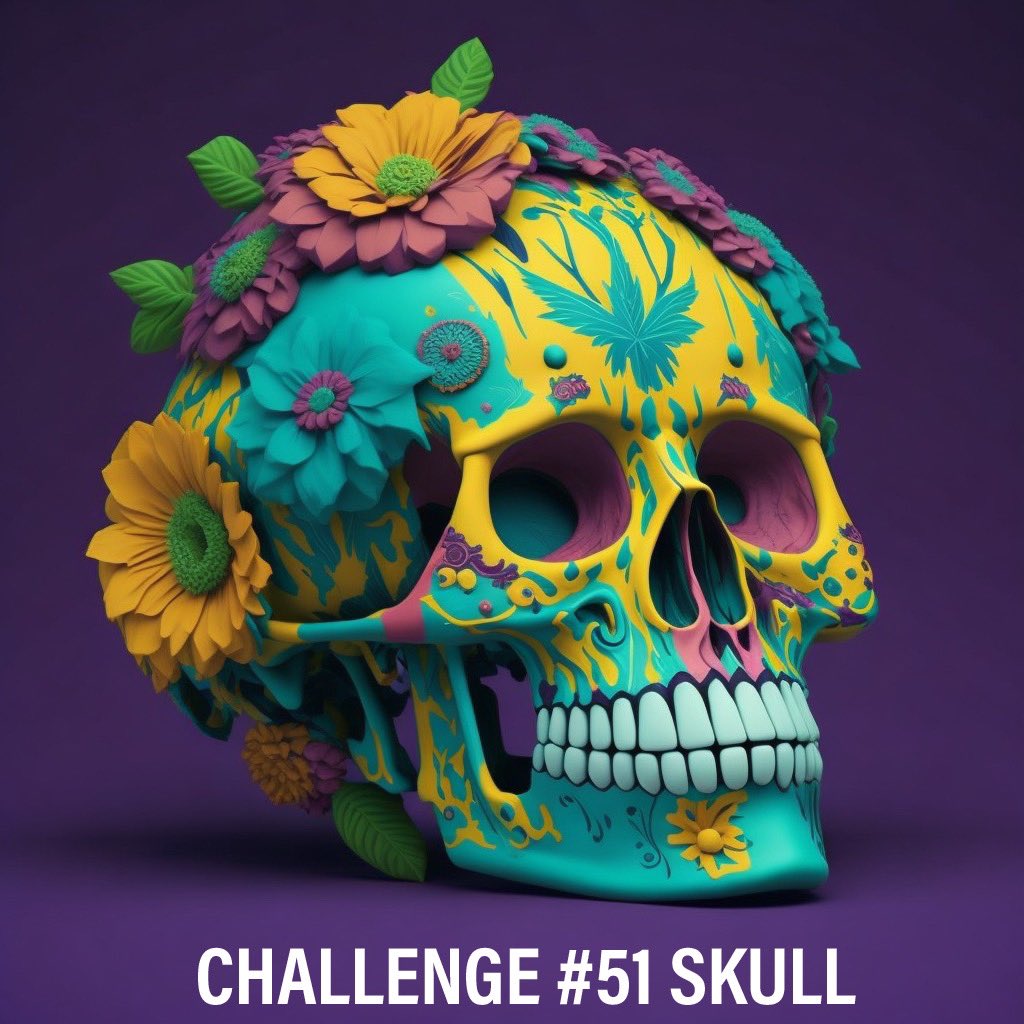 The Daily Ai on Twitter: "PROMPT CHALLENGE #51: SKULL Feel free to