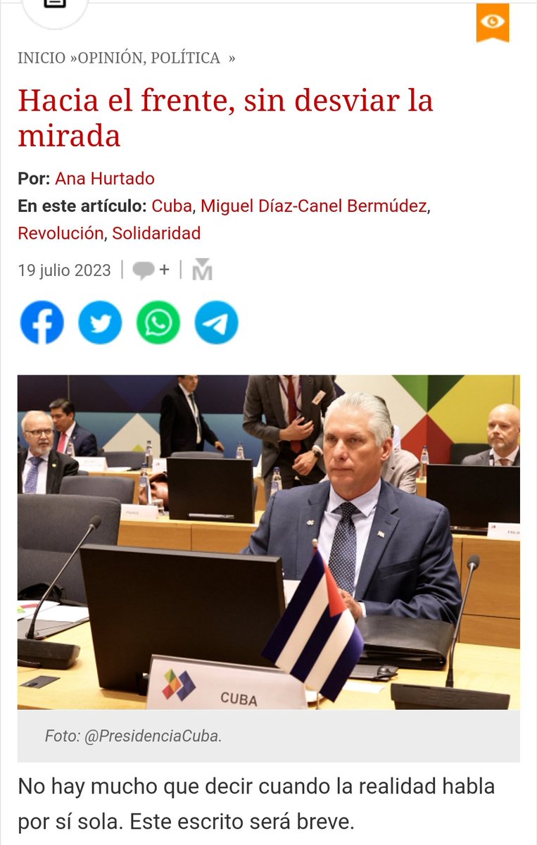 Ana_Hurtado86's tweet photo. Reconozco que me quemaba la tinta en los dedos 🤭

Mi columna de esta semana en @cubadebatecu

HACIA EL FRENTE, SIN DESVIAR LA MIRADA ⬇️

https://t.co/kbYXWlafbe https://t.co/wr8bEZkYir