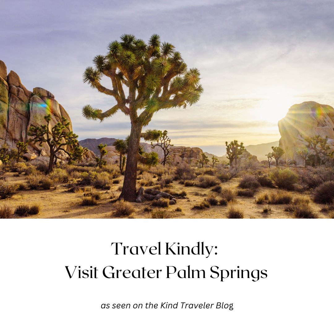 We invite you to #TravelKindly and explore the magic {and kindness} of <a href="/VisitGreaterPS/">Visit Greater Palm Springs</a> in our latest blog story! We've partnered up with a handful of fantastic boutique, {Kind} hotels - all empowering an opportunity to give back to the local community. kindtraveler.com/content/travel…