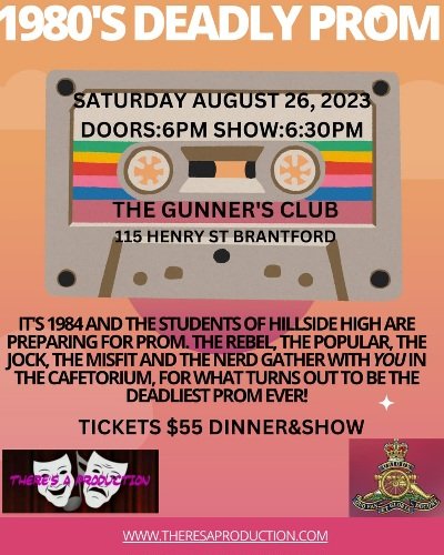 Theres_A_Prod's tweet photo. 1984, the students of Hillside High are preparing for Prom from detention.The Rebel, the jock, the popular, the nerd,the misfit gather with YOU in the cafetorium for what turns out to be the deadliest prom ever!Filled with your favourite songs from the 80s!https://t.co/yzoBKU80bd https://t.co/jgfA2XBclM