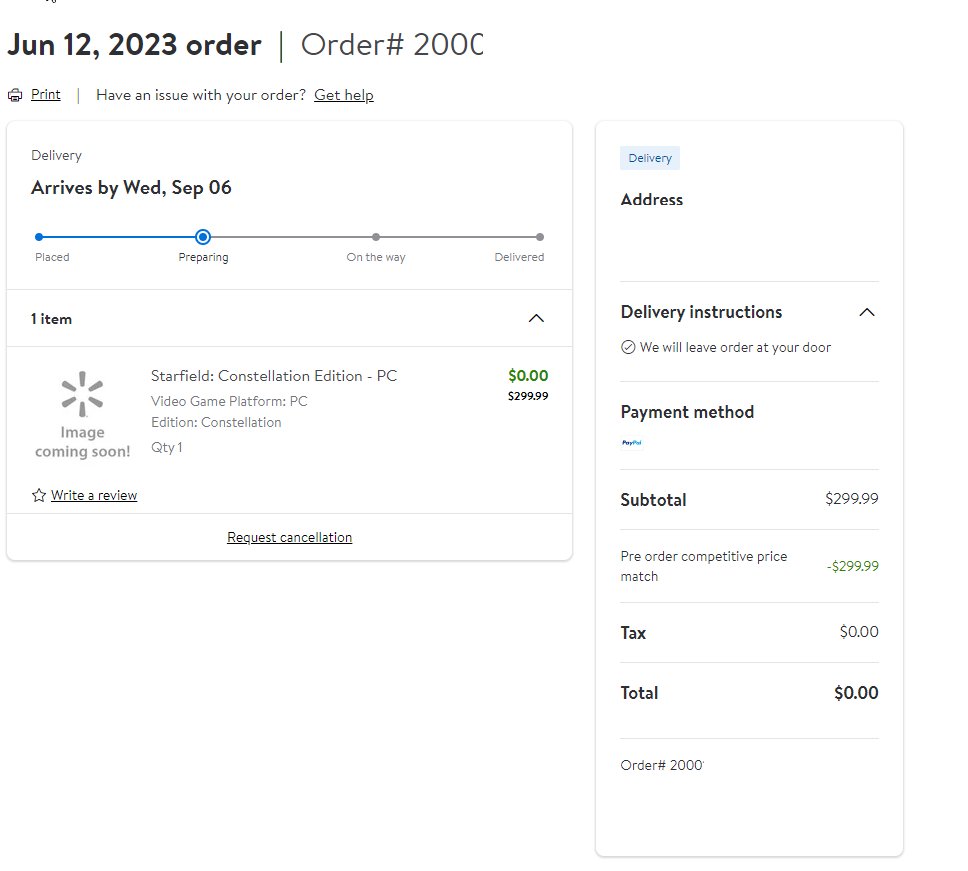 Laurent Matheo on Twitter ". Wario64 , it seems Walmart cancelled my