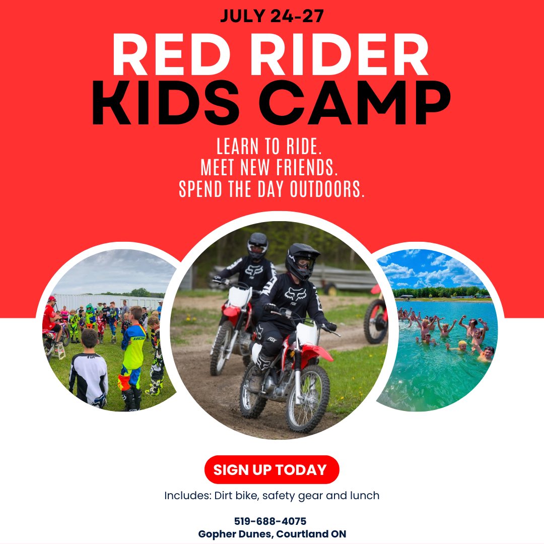 Don’t miss our fast approaching Red Rider kids camps! Register here: gopherdunescalendar.as.me/schedule.php?a…