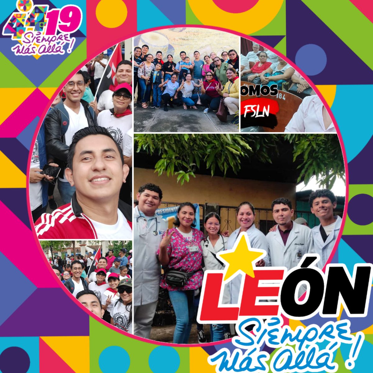 #4419VivaLaRevolucion somos un pueblo soberano que vence y lucha por la paz #UVDenisSilva en #LeonRevolución  Estamos listos