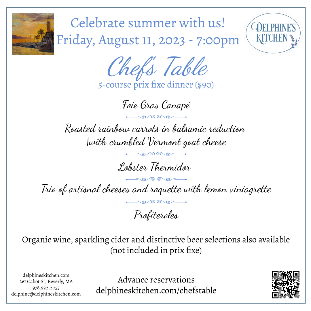Get your tickets for our next Chef's Table Event! delphineskitchen.com/chefstable/