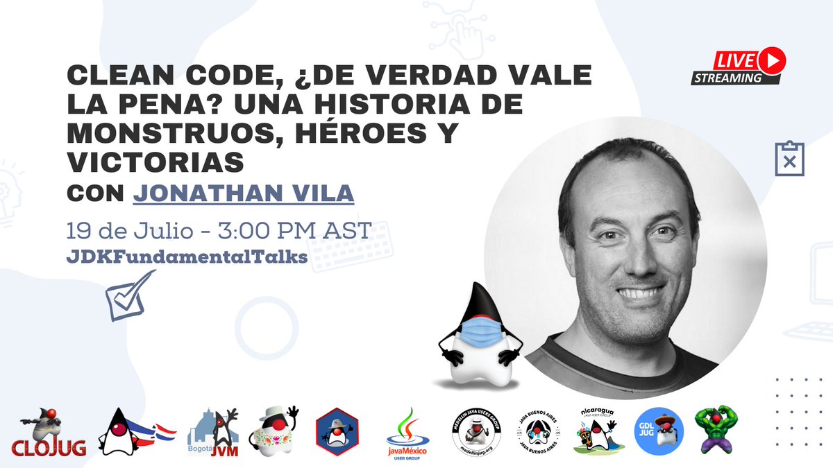 javamexico's tweet image. ¡Ya está comenzando!
@vilojona nos habla de Clean Code
Live 🔴👉: youtube.com/live/QF89jh0rV…
#JDKFundamentalks #JavaLatam #LatamJUGs