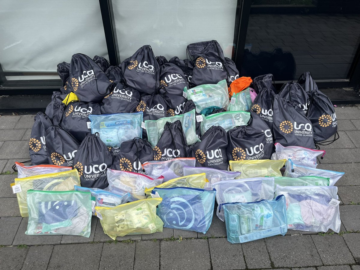 NitelightC's tweet photo. Had the pleasure of meeting Ben and Amelia from @UCQltd in Stockton. They run lots of projects and training to benefit the community, including free CSCS training. They donated these wonderful hygiene packs to us for people who are homeless. 😊❤️
#basicessentials #hygienepoverty https://t.co/BTi2KawzJZ