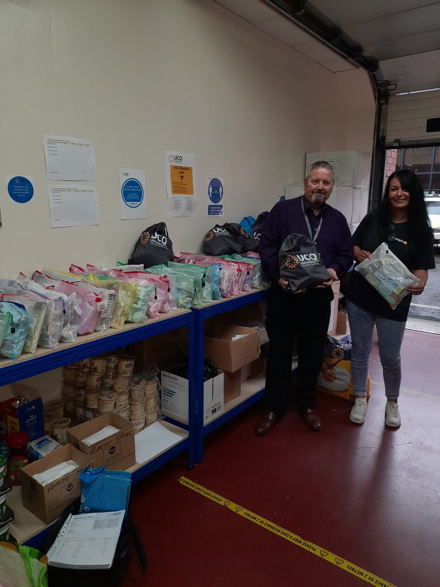 NitelightC's tweet photo. Had the pleasure of meeting Ben and Amelia from @UCQltd in Stockton. They run lots of projects and training to benefit the community, including free CSCS training. They donated these wonderful hygiene packs to us for people who are homeless. 😊❤️
#basicessentials #hygienepoverty https://t.co/BTi2KawzJZ