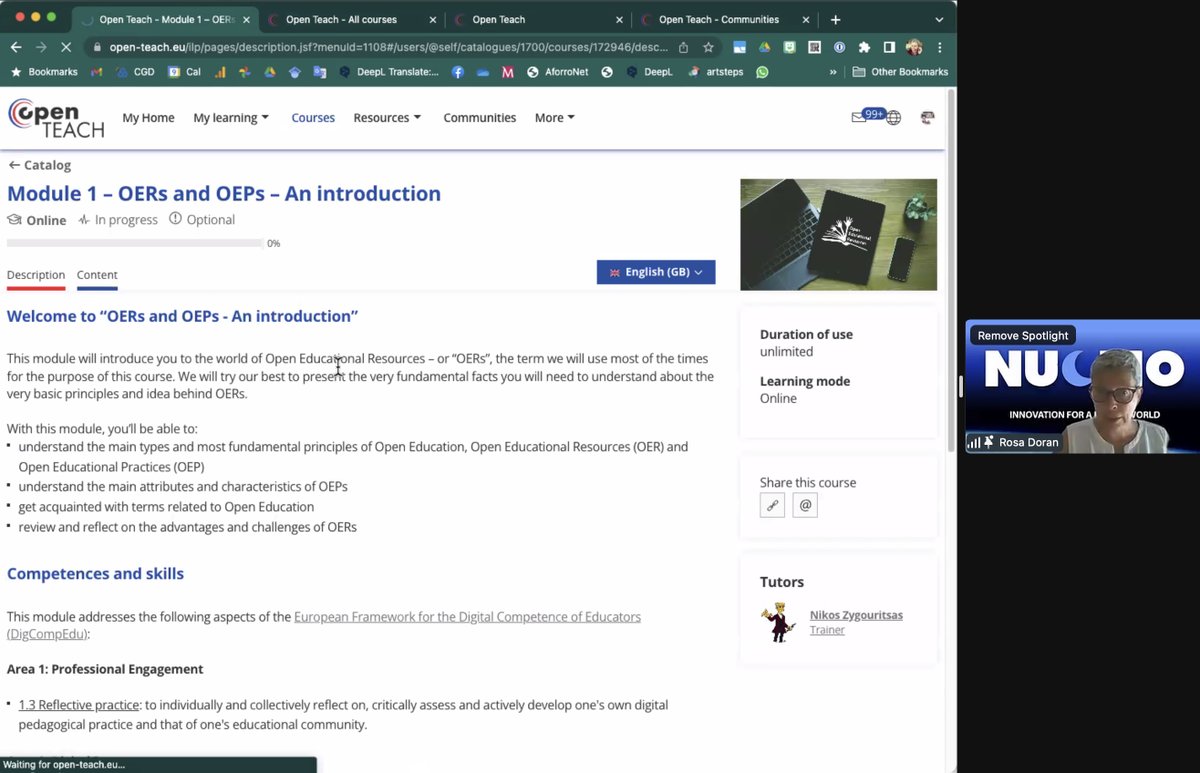 OpenTeachEU's tweet image. 📍Rosa Doran (@nuclio_pt) presented Open Teach project  to the teachers present at the #AEACI2023 course - Astronomy Education Adventure at the Canary Islands 2023!
#OpenTeachProject #OER #OEP