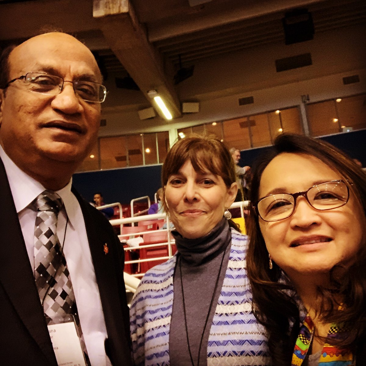 noryvedan's tweet photo. Thank you Bishop. ❤️😔❤️
It is with great sadness to learn the passing of Bishop Sudarshana Devadhar. We are asking prayers for Prema and their entire family. #neumc #umc 
Photo taken during the  2019 General Conference Special Session. He intentionally reached out. ❤️ https://t.co/wSzyr69bY0